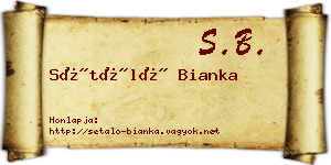 Sétáló Bianka névjegykártya